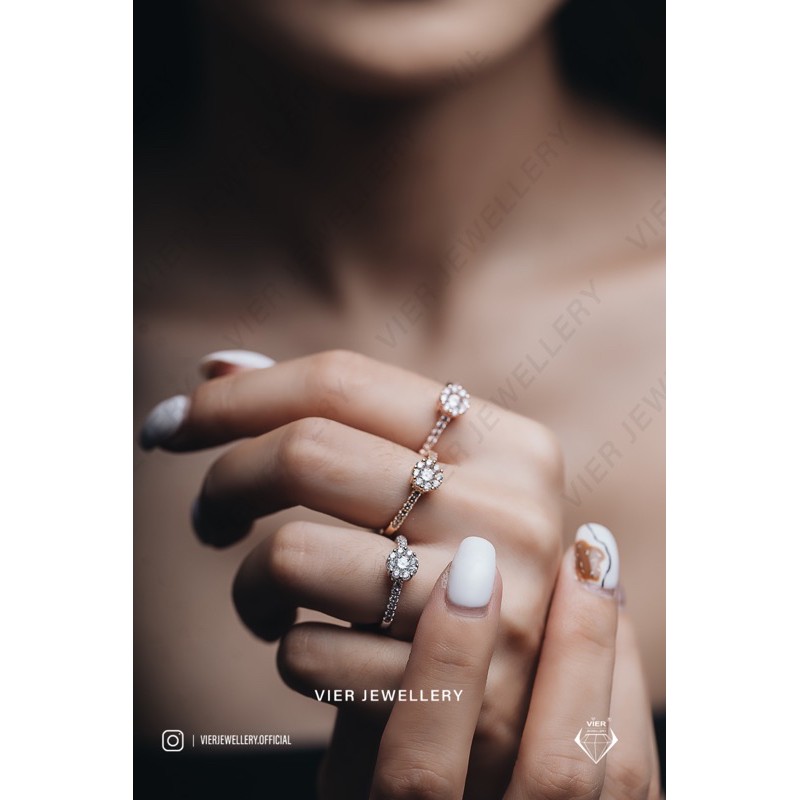 Vier Jewellery Wynn Edition Ring 9238 , cincin crystal zirconia lapis emas