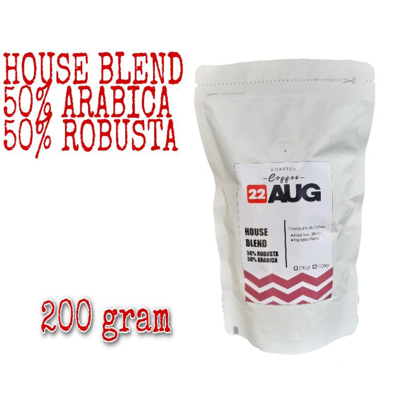 

HOUSE BLEND 50% ARABICA 50% ROBUSTA 200 GRAM