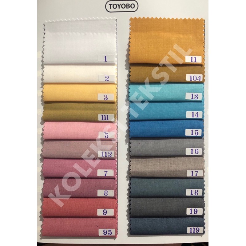 Kain TOYOBO Warna Lengkap (harga per 0.5 meter)-2
