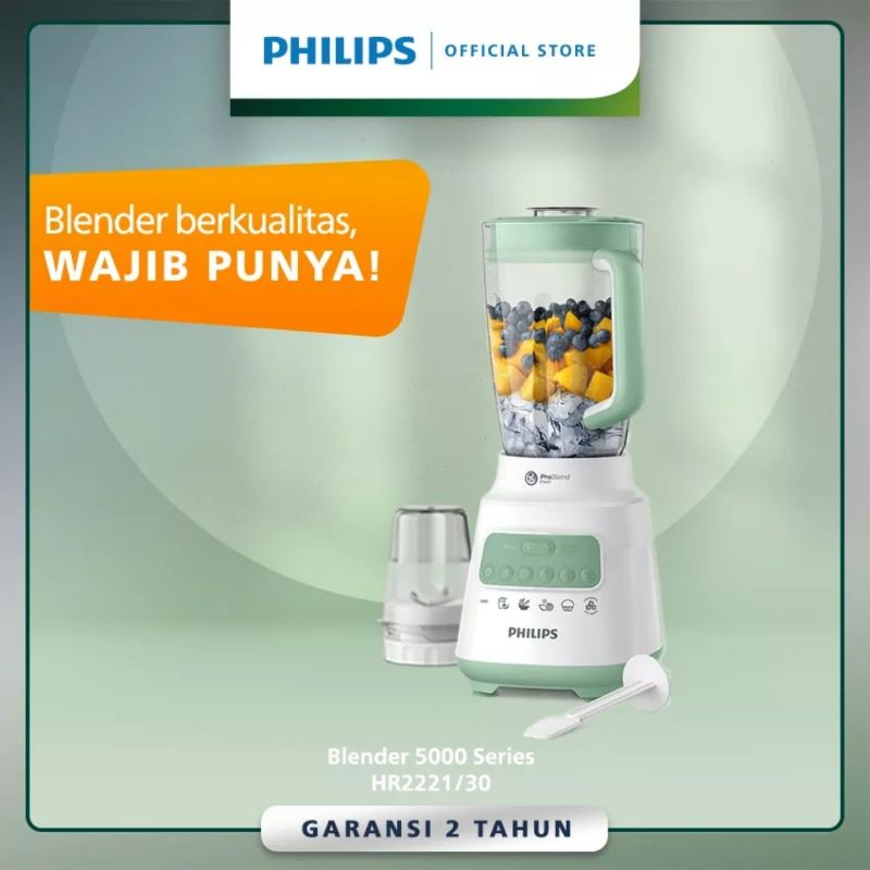 Blender philips original HR2221 2l plastik Baru garansi resmi FREE BUBLE