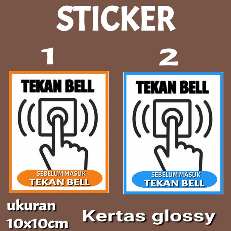 

kertas sticker tekan bell rumah 01