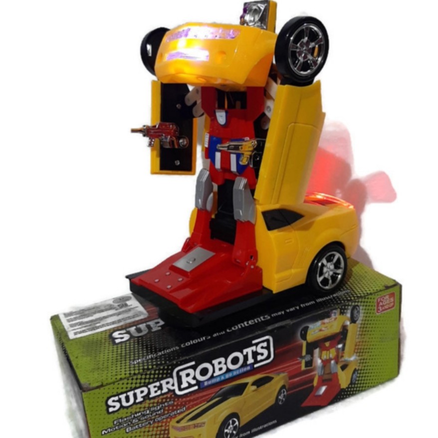 Mobil Transformers Kuning Mainan Anak Laki Laki