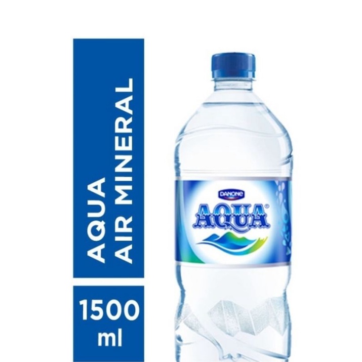 

AQUA MINUMAN AIR MINERAL 1 BOTOL 1,5 LITER LTR 1500 ML