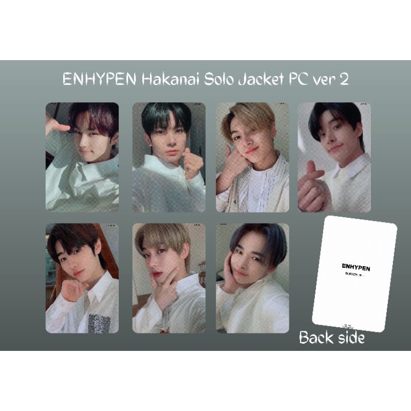 ENHYPEN Hakanai Solo Jacket Pc /Photocard (unofficial)