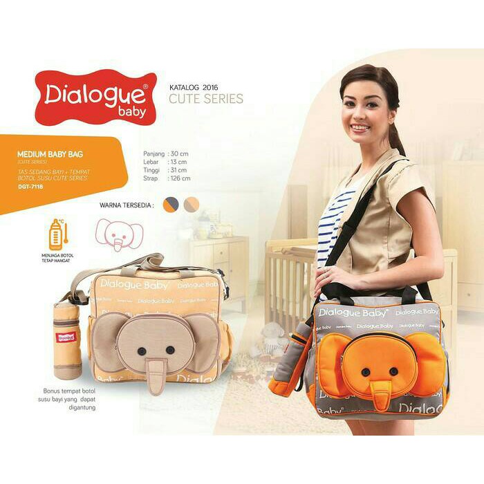 PROMO Tas Dialogue Baby Medium Gajah /Diaper Bag Termurah
