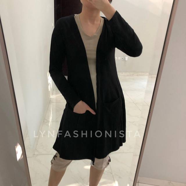 LYNFASHIONISTA-KARDIGAN WANITA PANJANG KAOS SPANDEK RAYON TEBAL ADEM MURAH/VIVIAN