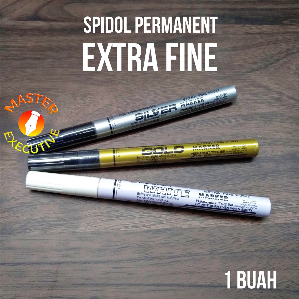 [Buah] Snowman Spidol Paint Marker Extra Fine (Lancip) - Gold EFGP / White EFWP / Silver EFSP