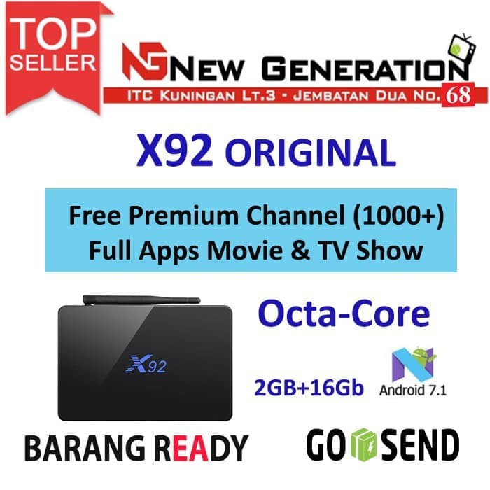Jual GB Android 6 0 Android TV X92 Box Octa Core Full Load Kodi Berkualitas