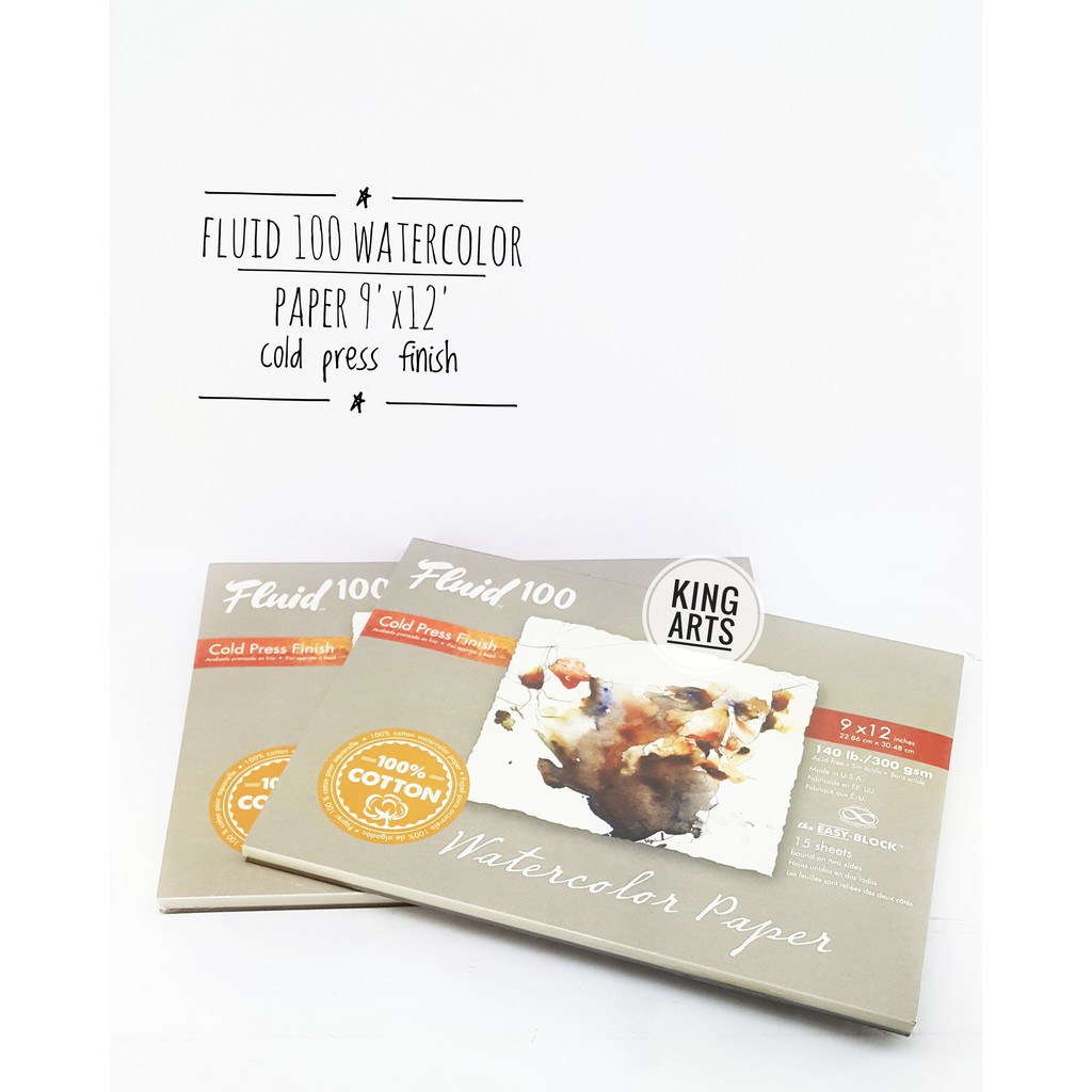 

Fluid 100 Speedball 9'x12' Watercolor Paper Blocks - Cold Pressed, 300