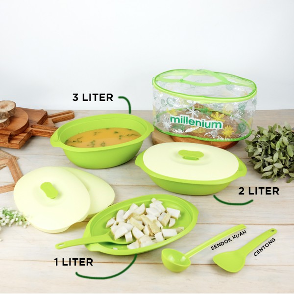 Millenium Serving Bowl + Centong / Sendok Kuah (SATUAN)