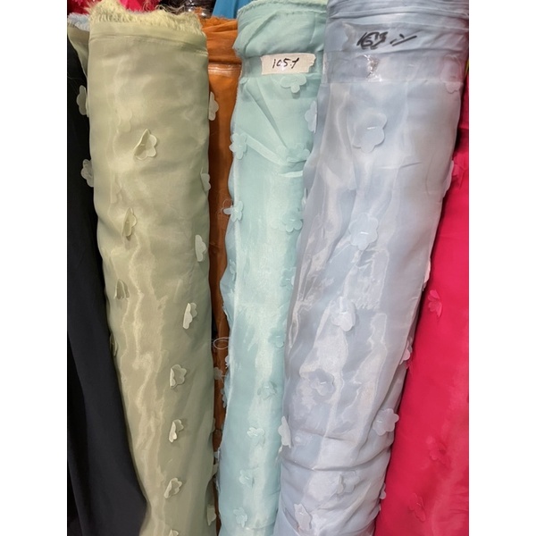 kain organza motif / kain organza / organza / organza motif