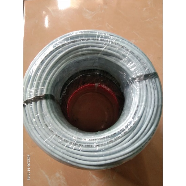 Kabel awg 18 besar serabut tembaga putih 1rol panjang 50meter 18 awg made in japan