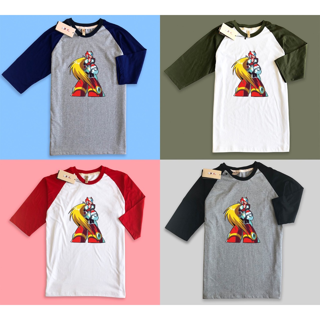 Kaos Raglan Megaman X Rockman Zero