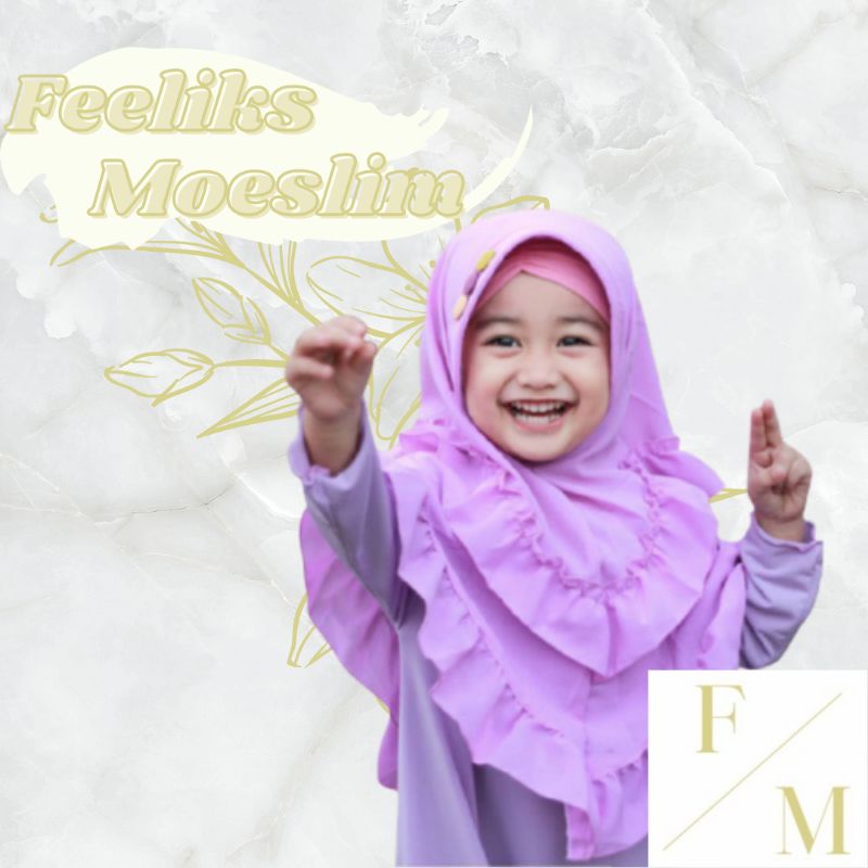 Hijab Anak TK Rampel / Hijab nyaman lucu murah kualitas PREMIUM