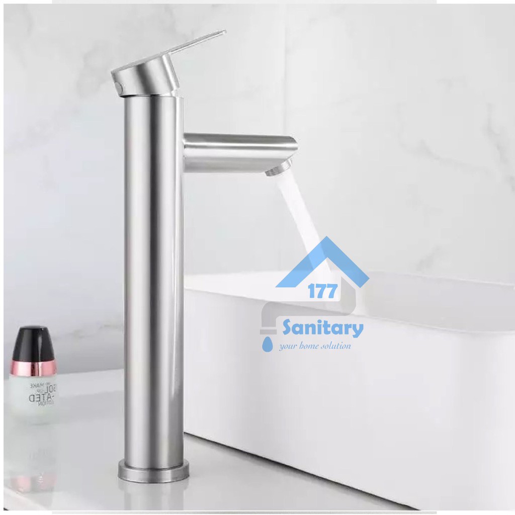 Kran wastafel tinggi Stainless 304 up down minimalis 29ST- keran cuci tangan washbowl faucet stenlis body gede tebal