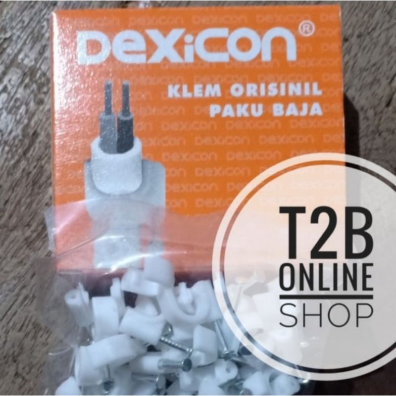 Klem Kabel 7mm + Paku Beton DEXICON (Per Dos isi 50pcs