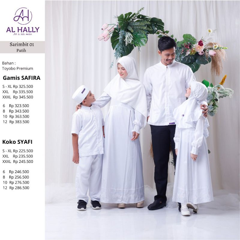 [COD] PROMO Sarimbit Keluarga Al-Hally || Original II Sarimbit Keluarga 01 Putih