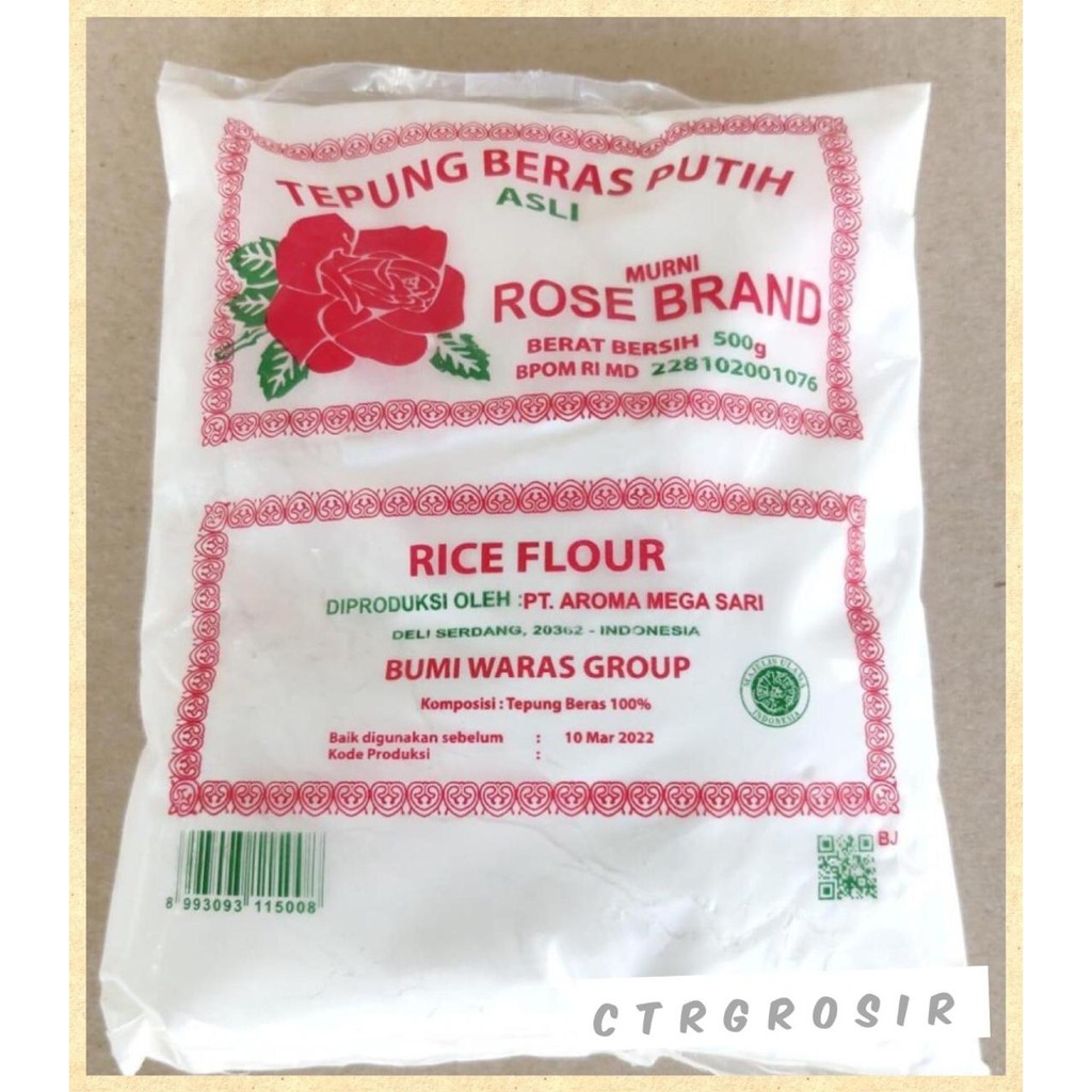 

TEPUNG BERAS / KETAN PUTIH ROSE BRAND 500GR