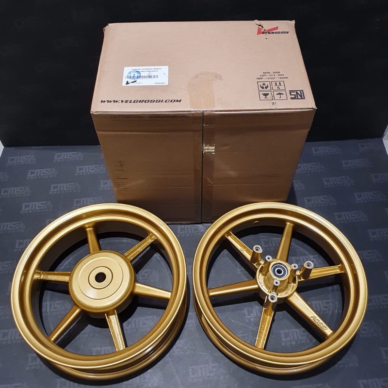 Velg Racing VRossi Zigen Venom Starmax Ring 14 Palang 6 Yamaha Aerox Gold