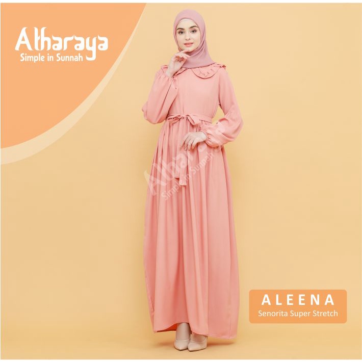 ALEENA Dress Gamis Terbaru Gamis Remaja Gamis Busui Premium By Atharaya