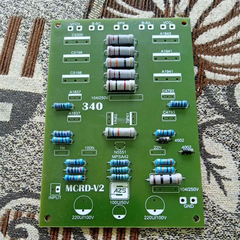pcb power mcrd V2 plus componen PCB hijau