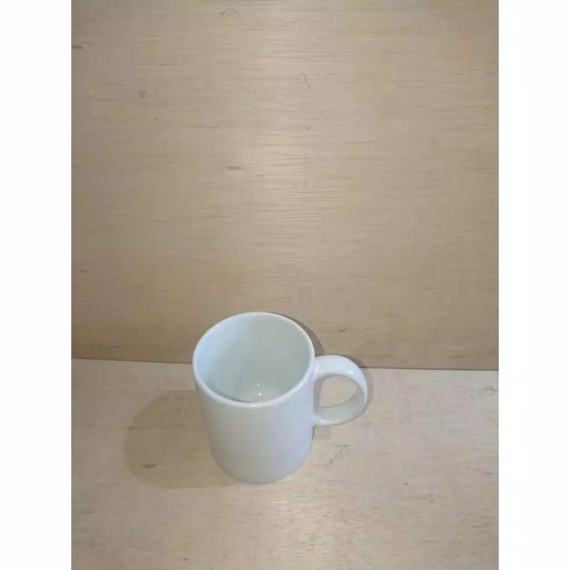 Gelas Mug Teh Jus Kopi Susu Keramik Putih Polos Kaibon 12 oz