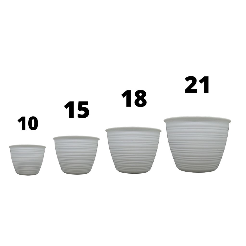 Mirai Pot Tanaman Hias Motif Tawon Putih/Pot Tanaman/pot hias/diameter pot 20 cm asli akurat dan pas