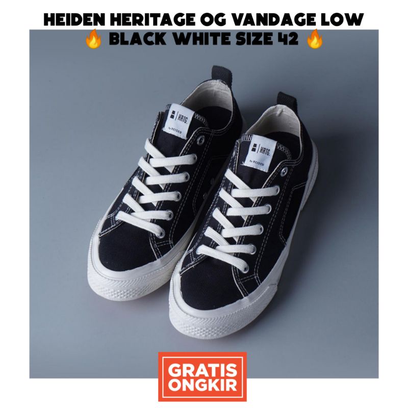Heiden Haritage Vendage OG Low Charcoal Black White 42 Murah