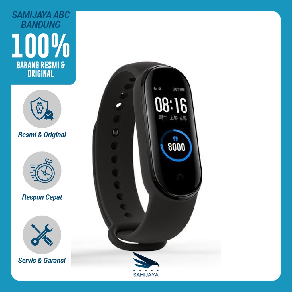 Jam Tangan Pintar Smartwatch XiaoMi Band 5 Original dan Resmi