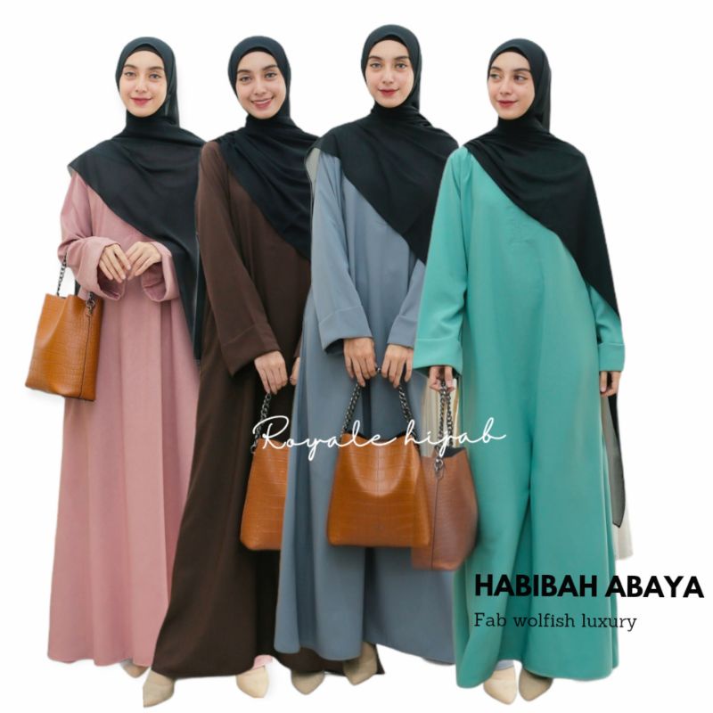 Royale - Habibah abaya polos wolfish premium