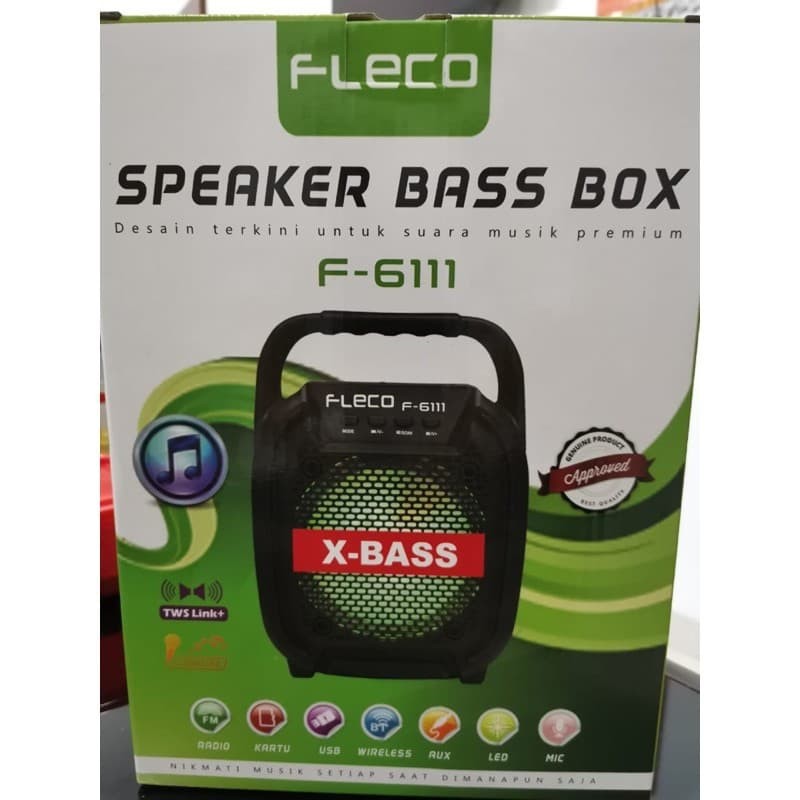 Speaker Bluetooth FLECO F-6111/6112 Extra Bass+Mic