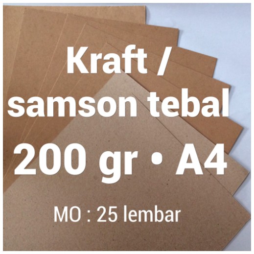 KERTAS KRAFT 200 GSM A4 COKLAT PACKING VINTAGE CRAFT