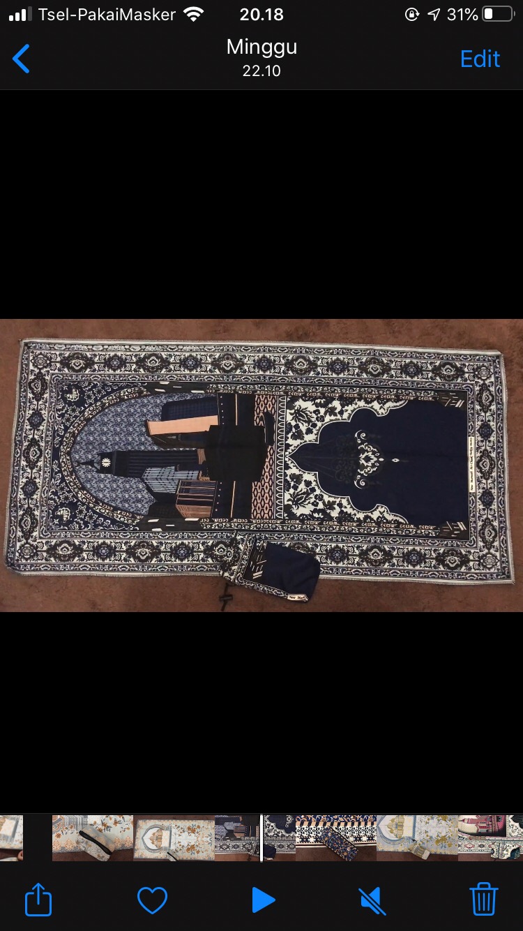 New Motif !!! Sajadah Anak Sajadah Batik Anak Seri Maza Biru