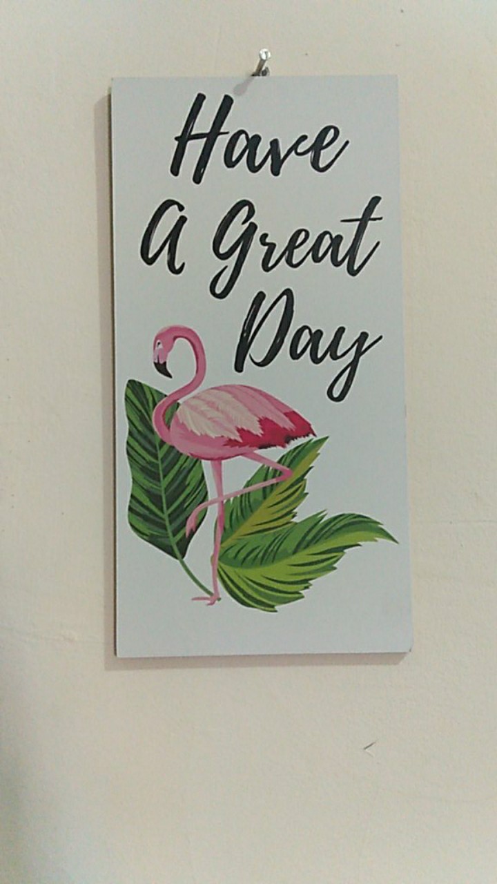 Hiasan Dinding Dekorasi Ruang Rumah Quote Flamingo Tropical Tropis