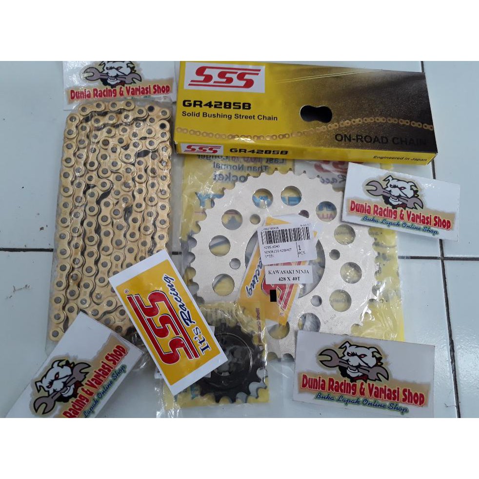 Terlaris Gear Sss Ninja R-Ninja Rr Gear Set Sss 428 Paket Set Sss Original.Gir Set Sss 428