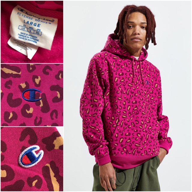 CHAMPION UO EXCLUSIVE LEOPARD HOODIE