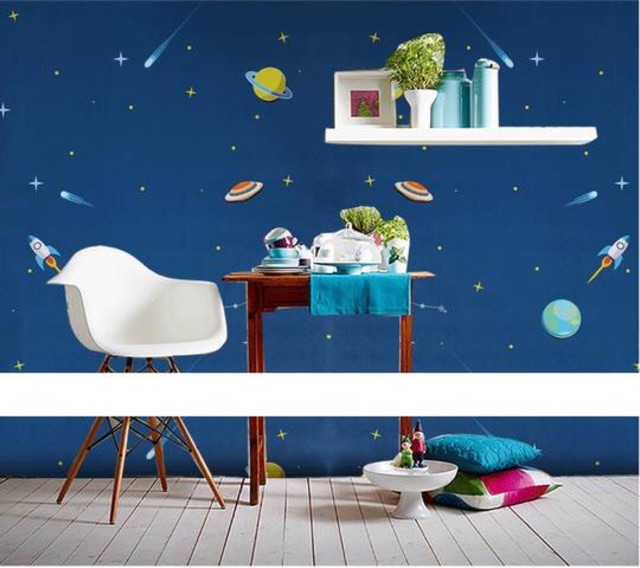 Wallpaper Sticker Dinding Motif PLANET