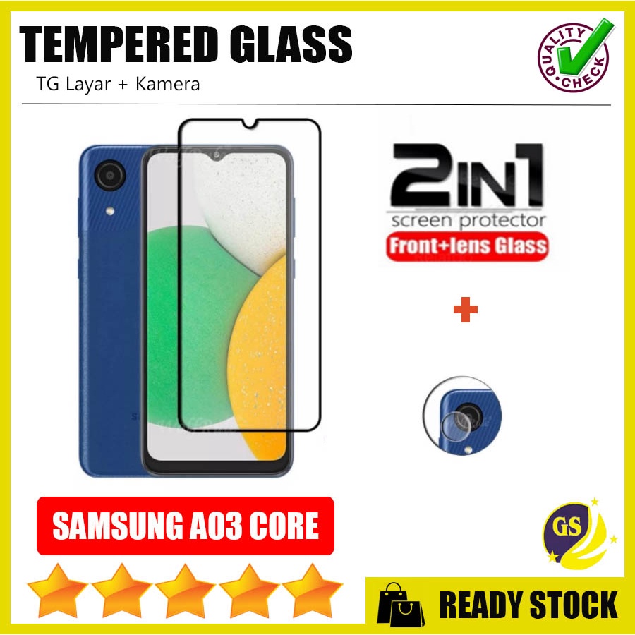 SAMSUNG A03 2022  / SAMSUNG A03 CORE 2022 TEMPERED GLASS CAMERA TG ANTI GORES FULL COVER