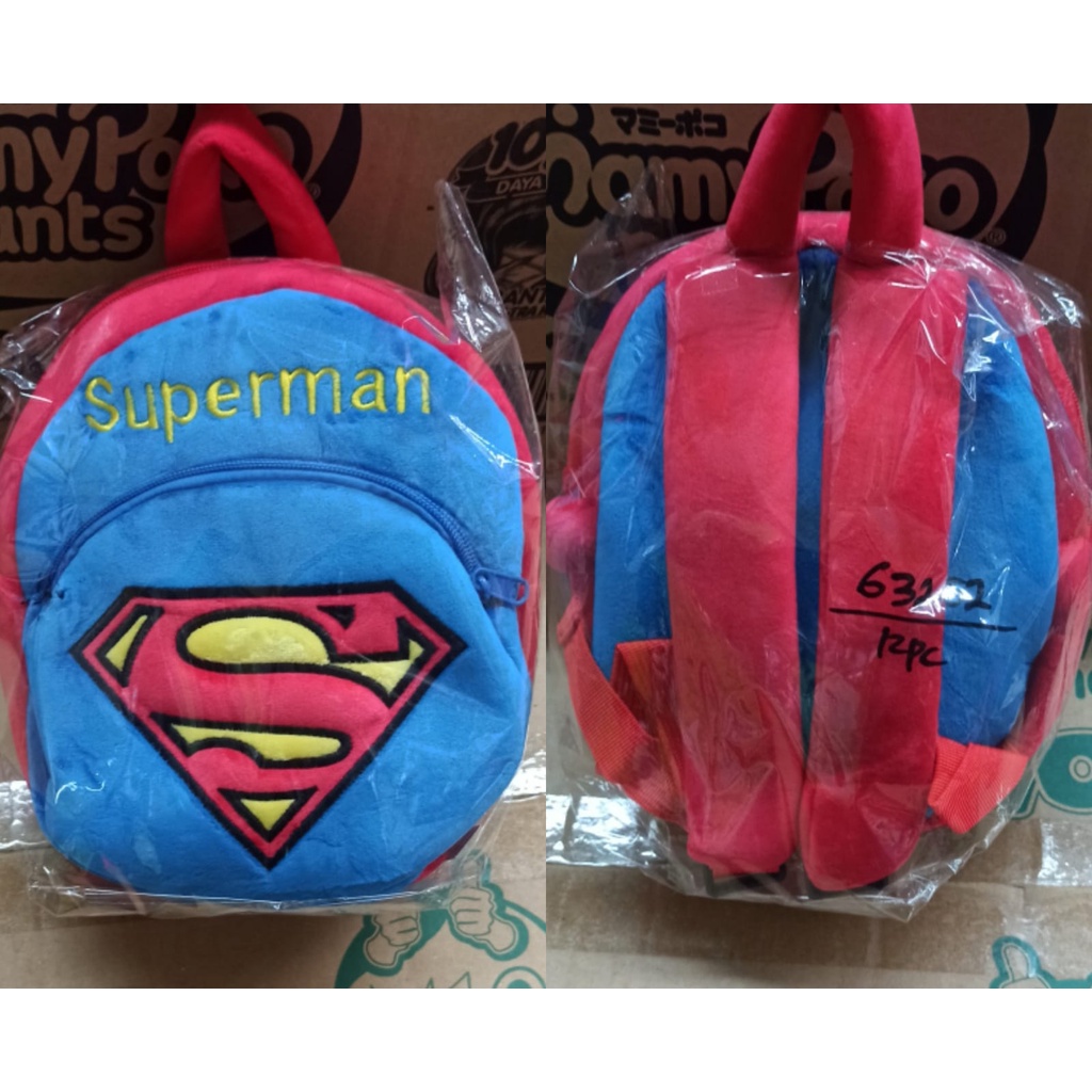 Tas ransel karakter bludru doraemon anak TK tas bekal bludru premium