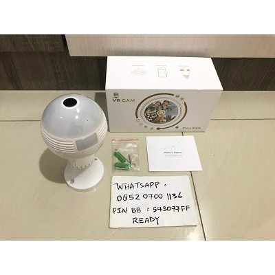 Spy Camera CCTV Bulb WiFi Panoramic Lampu Bohlam VR Cam Video Wireless