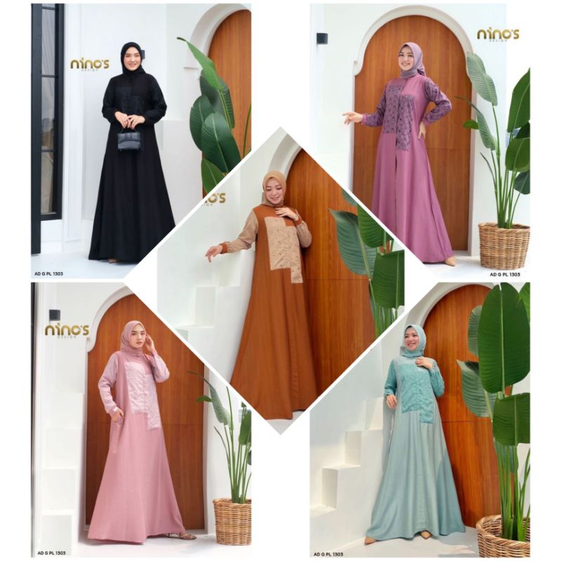 DRESS GAMIS NINOS TERBARU BY NINOS DESIGN 1303 ORIGINAL