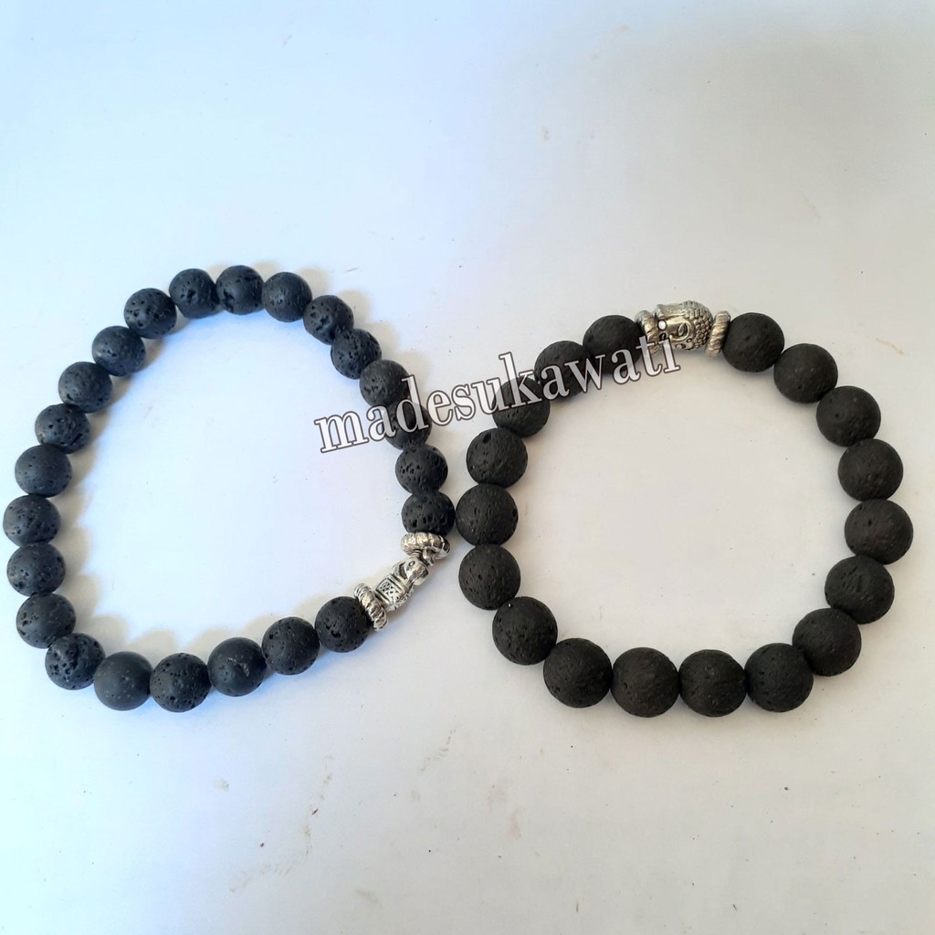 Gelang Batu lahar larva bracelet