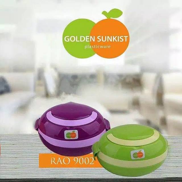 Tempat/wadah makanan susun 2 golden sunkist rao 9002