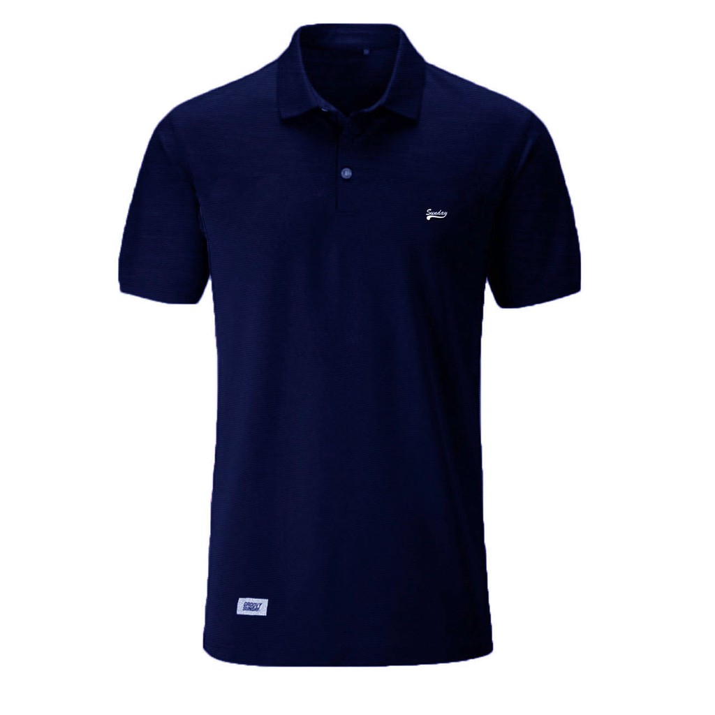 Polo Shirt Pria Warna Navy polos Slimfit Premium