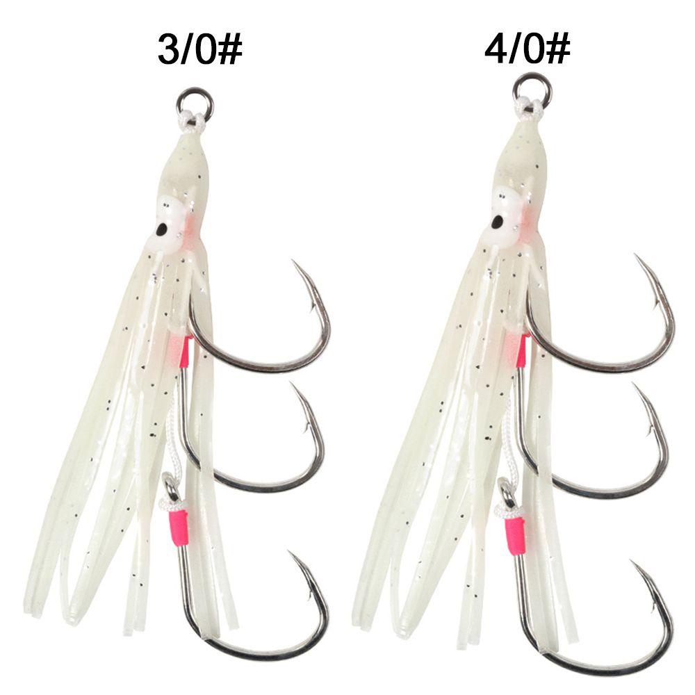 TOP Hook Cumi Alat Pancing Plat Besi Pengait Rok Silikon Fish Hook