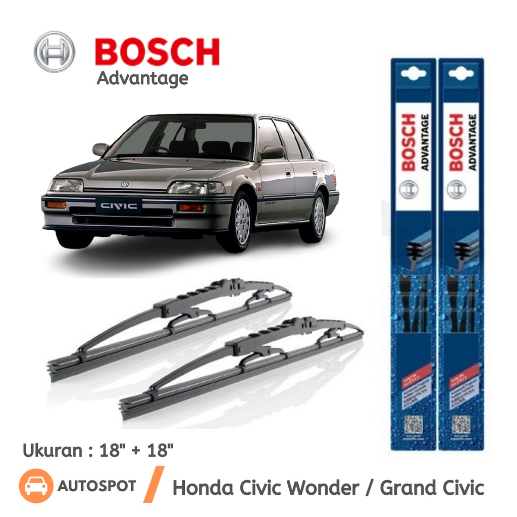 Jual Wiper Depan Mobil Honda Civic Wonder Grand Civic Sepasang Bosch Advantage