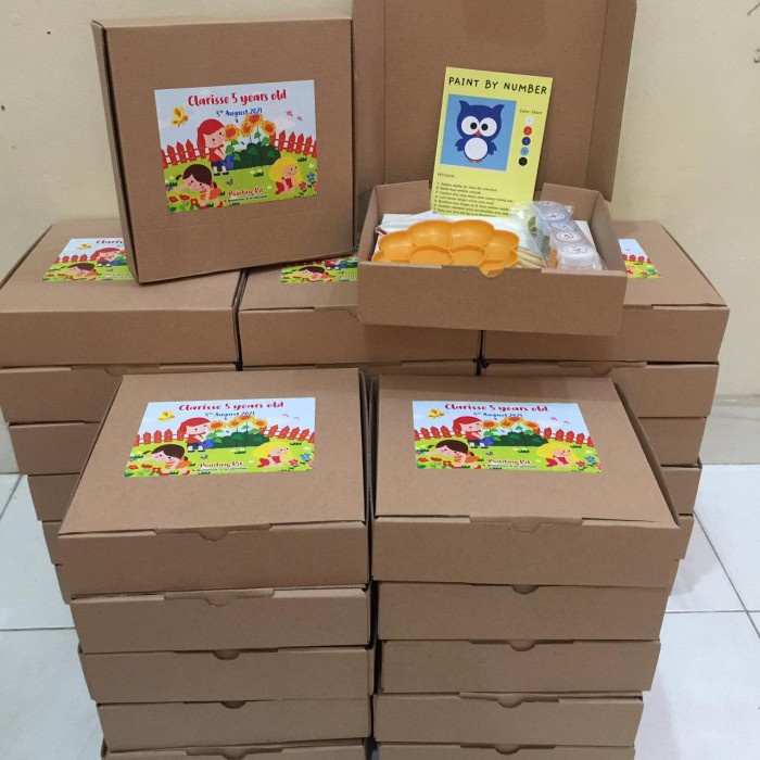 

✨ BISA COD ✨ GOODIE BAG PAINT BY NUMBER KANVAS 20x20 - Tema Animal