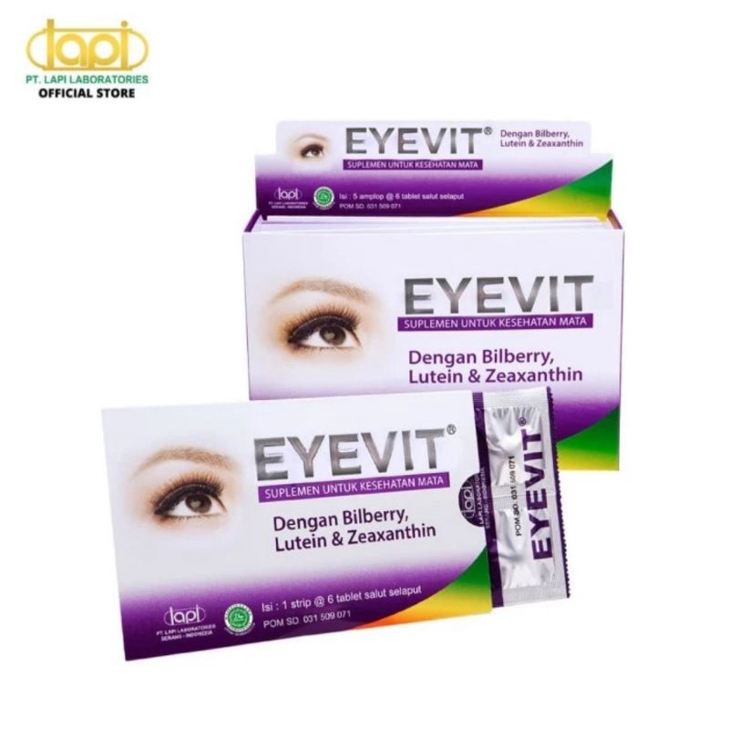 EYEVIT Suplemen kesehatan mata/ Vitamin mata kemasan strip &amp; box