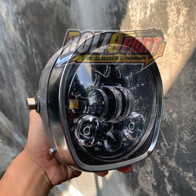 daymaker 16led daymaker 5,75 inci set batok vanvan daymaker set batok van van pnp cb gl mp tiger