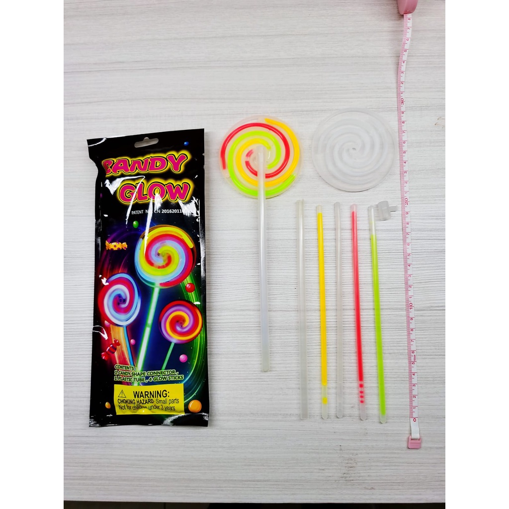 MAINAN ANAK GLOW STICK BENTUK SPIRAL/PERMEN (GLOWSTICK CANDY)